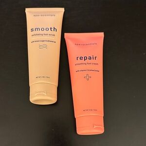 spa-scentials Smooth & Repair Foot Care brown sugar almond oil vit c & Shea duo